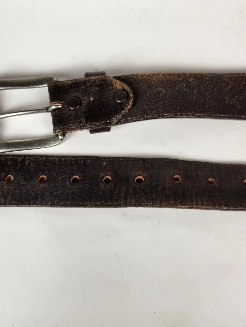 JUSTIN Men's Belt Size 44 Brown Leather Made USA